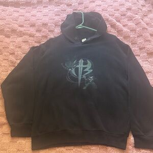 Black Graphic Hoodie